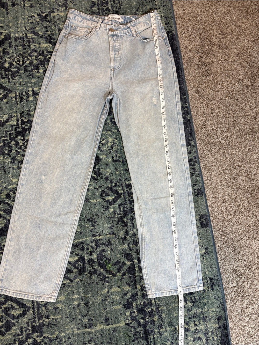 refuge Light Wash Blue High-Rise Straight Jeans